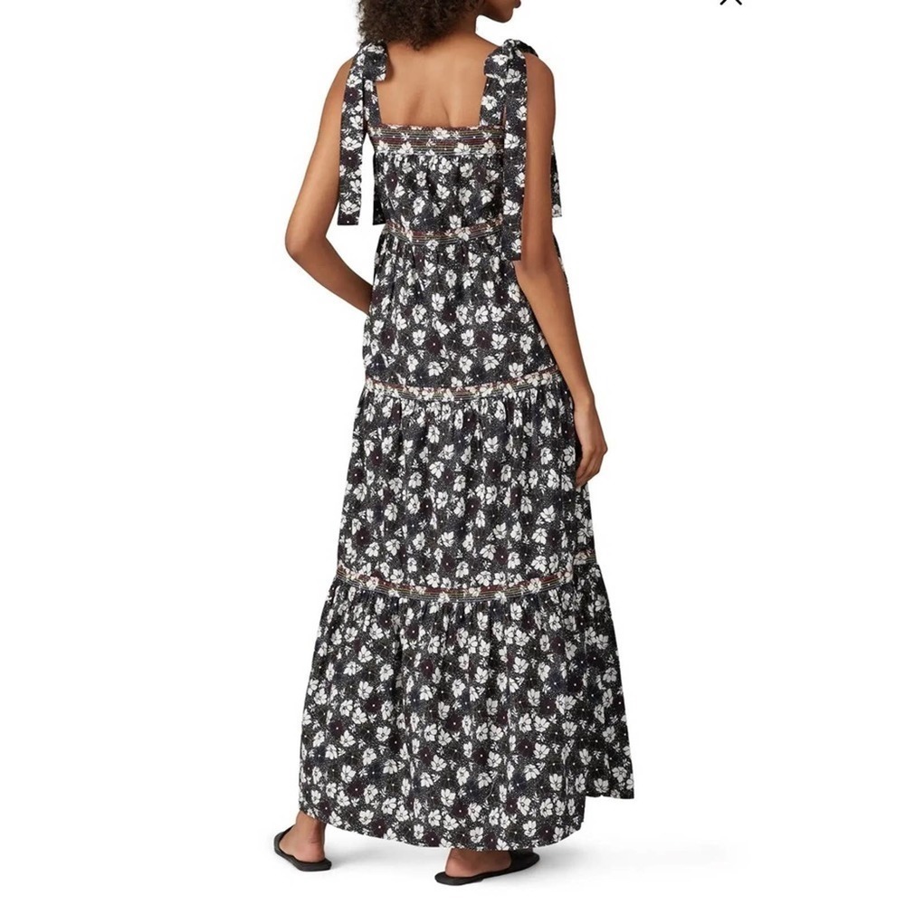 Warm big love rainbow floral square neck boho maxi dress - Picture 4 of 10